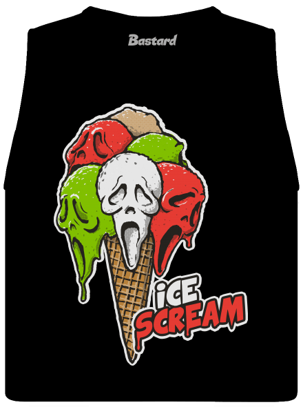 Ice Scream dámske tielko voľné Black