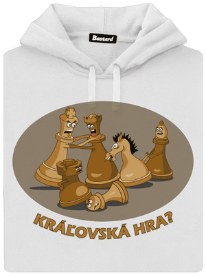 Kráľovská hra dámska mikina klokanka White