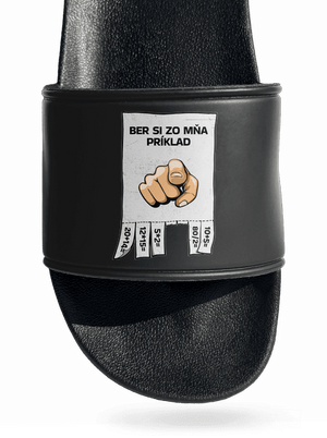 Ber si zo mňa príklad šľapky Black