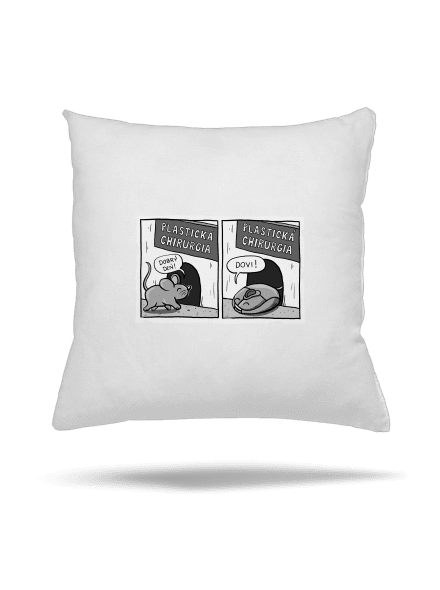 Myš na plastike vankúš White