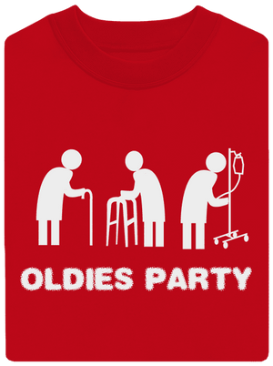 Oldies party unisex mikina bez kapucne Red