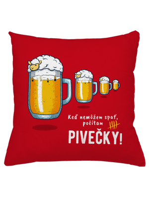 Pivečka vankúš Red