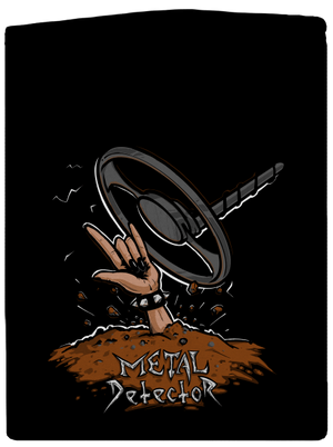 Metal detector pánska mikina na zips Black