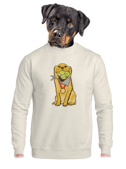 Zlatý retriever unisex mikina bez kapucne Off White