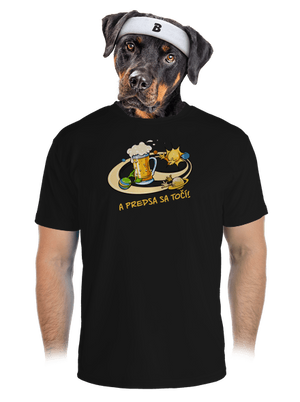 A predsa sa točí! pánske športové tričko Black