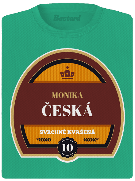 Pivná etiketa dámske športové tričko Mint Mal