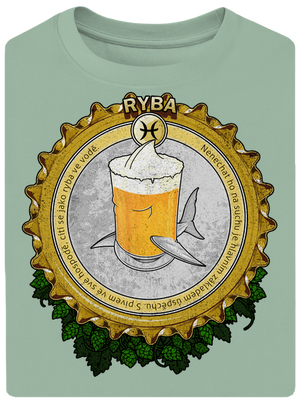 Pivný horoskop: Ryba unisex tričko oversized Sage