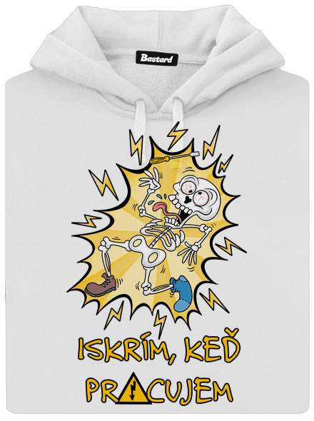 Iskrím dámska mikina klokanka White