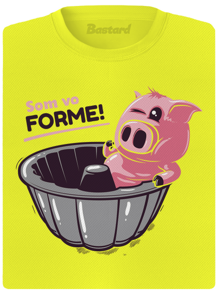 Vo forme dámske športové tričko Neon Yellow
