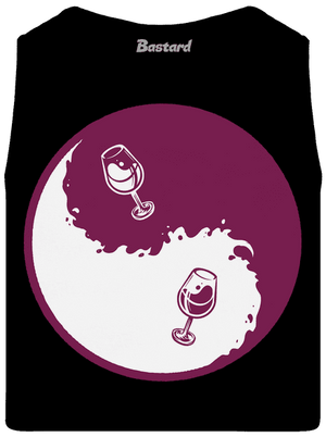 Jin Jang víno pánske tielko Black