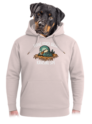 Ranné vtáča spí unisex mikina premium Rose Chalk