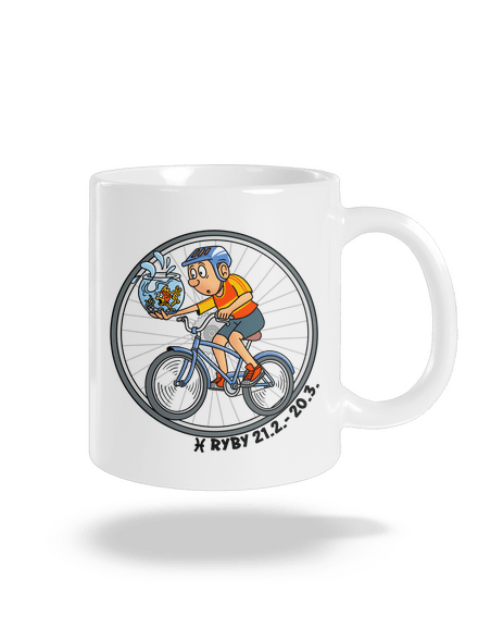 Cyklistický horoskop: Ryby klasický hrnček White