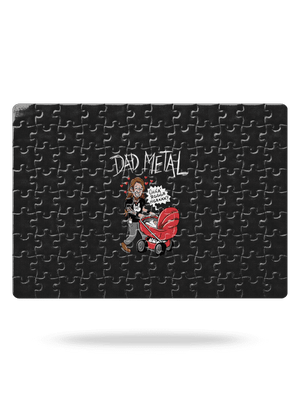 Dad metal puzzle White