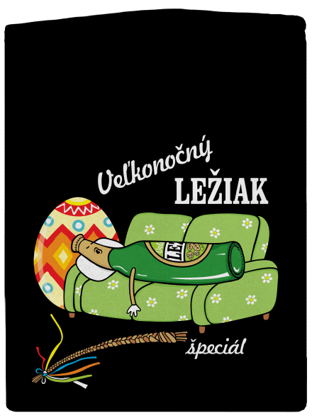 Veľkonočný ležiak pánska mikina na zips Black