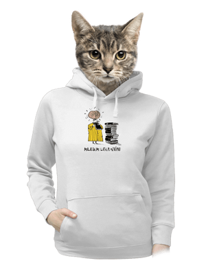 Milujem literatúru dámska mikina klokanka White