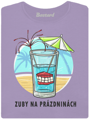 Zuby na prázdninách dámske tričko s lemom Lavender