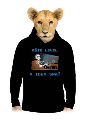 Ešte level detská mikina klokanka Black