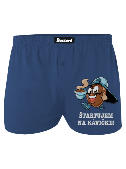 Štartujem na kávičke pánske trenky Blue
