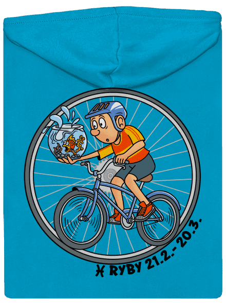 Cyklistický horoskop: Ryby dámska mikina na zips Blue Atol