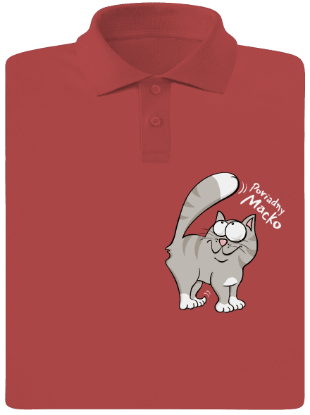Macko a Micka pánska polokošeľa Burgundy