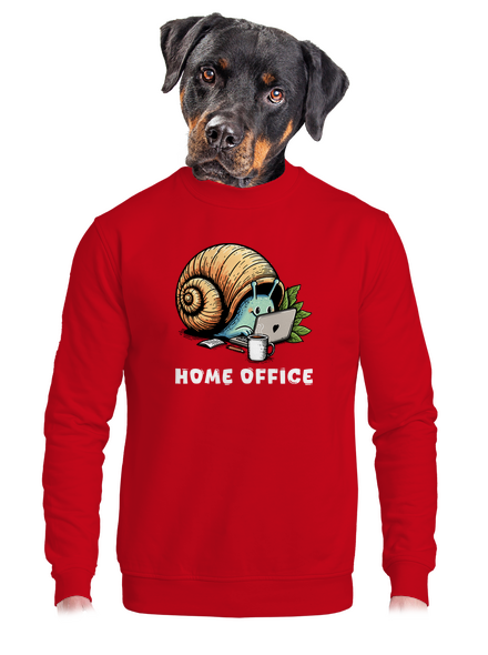 Slimákov home office unisex mikina bez kapucne Red