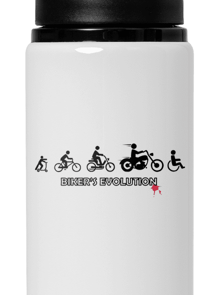 Biker’s Evolution flaša na vodu White