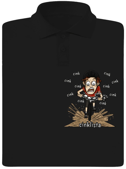Cinklista pánska polokošeľa Black