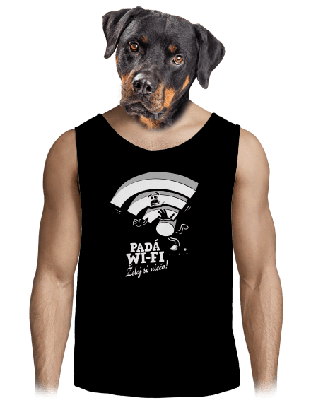 Padá wi-fi pánske tielko Black