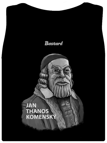 Jan Thanos Komenský dámske tielko klasické Black