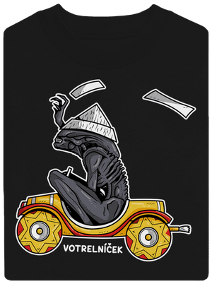 Votrelníček unisex mikina bez kapucne Black