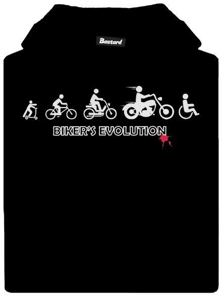 Biker’s Evolution detská mikina klokanka Black