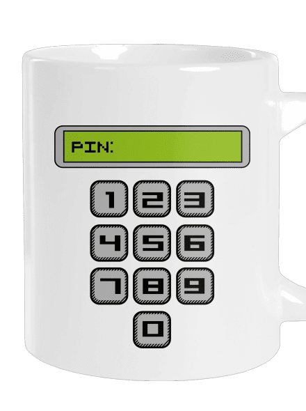 PIN veľký hrnček White