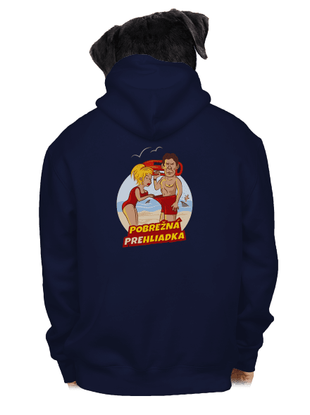 Pobrežná prehliadka pánska mikina na zips Navy