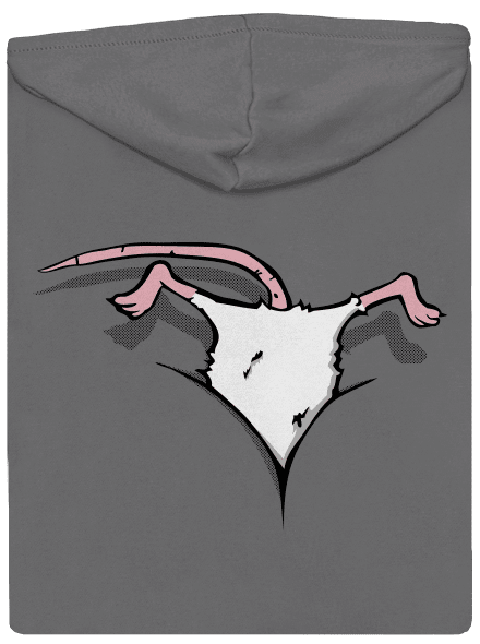 Myš vo výstrihu dámska mikina na zips Steel Gray