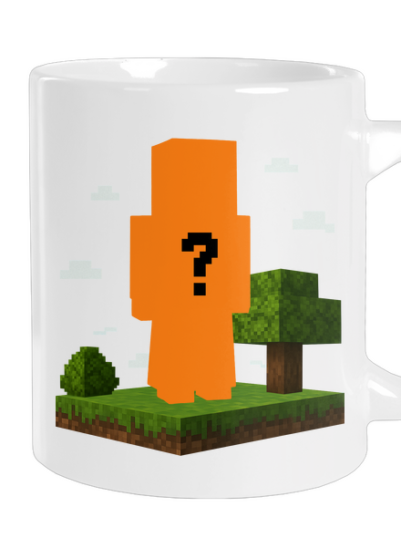 Minecraft z vlastnej fotky veľký hrnček White