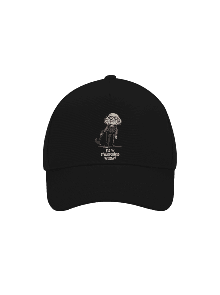 Neklidný - vlastný text šiltovka baseballka Black