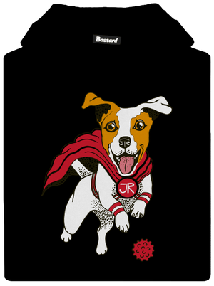 Jack Russell detská mikina klokanka Black