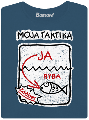 Rybárska taktika dámske tričko prémium Petrol Blue