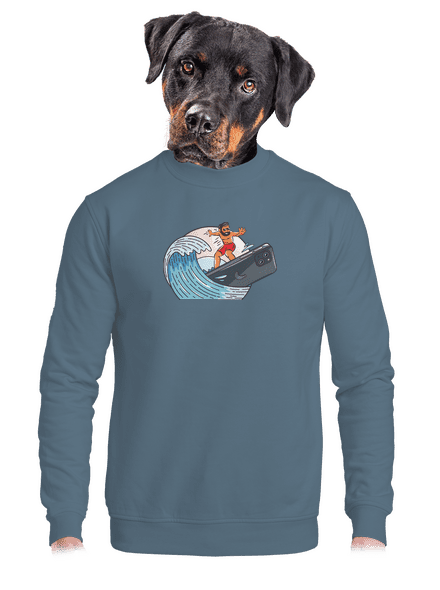 Som surfer unisex mikina bez kapucne Nordic Blue
