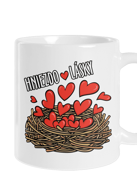 Hniezdo lásky klasický hrnček White