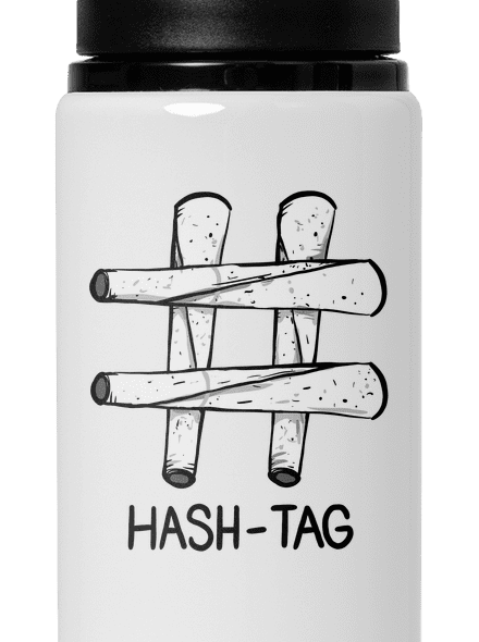Hash tag flaša na vodu White