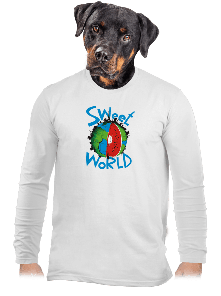Sweet World pánske dlhý rukáv White