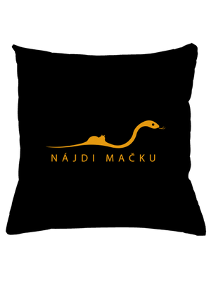 Nájdi mačku vankúš Black