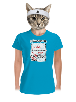 Rybárska taktika dámske športové tričko Blue Atol