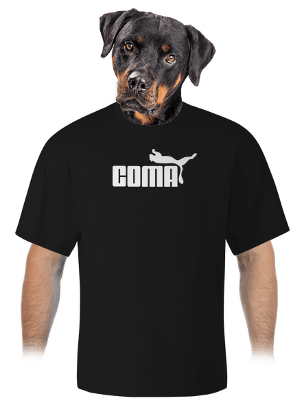 Coma unisex tričko oversized Black
