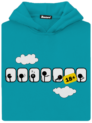 Lietadlo detská mikina klokanka Hawaiian Blue