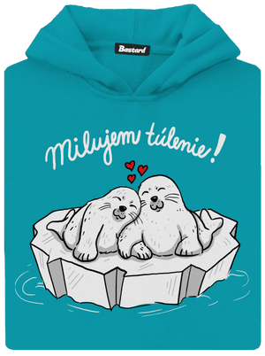 Milujem túlenie detská mikina klokanka Hawaiian Blue