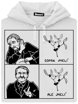 Cimrman: Copak jmelí dámska mikina klokanka White