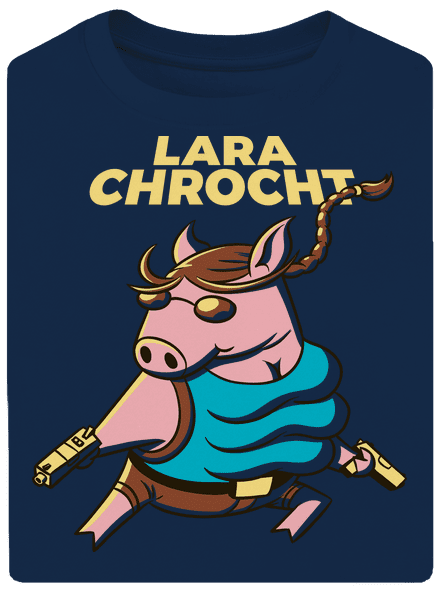 Lara Chrocht unisex tričko oversized Midnight Blue