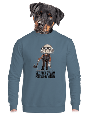 Neklidný bez piva unisex mikina bez kapucne Nordic Blue